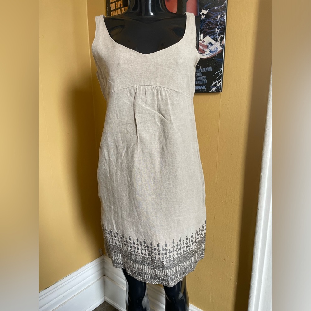 Women’s 100% Organic Linen Dress ( 4 Petite )